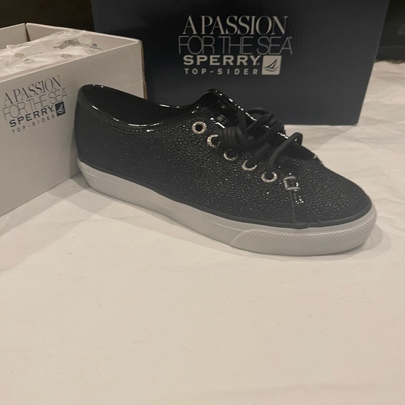 Woman’s Sperry topsiders glitter black size 5.5 - Picture 5 of 14